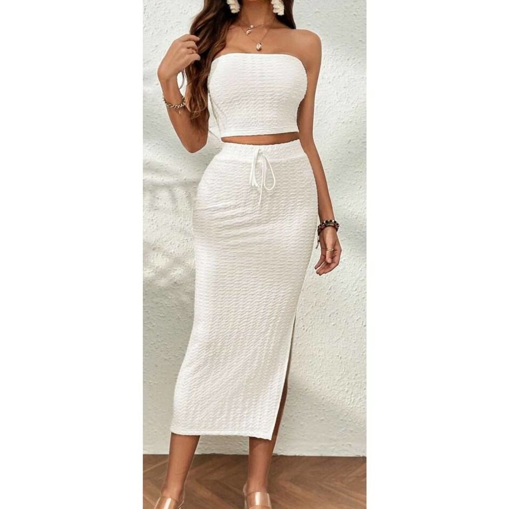 Split Thigh Skirt & Tube Top size XL